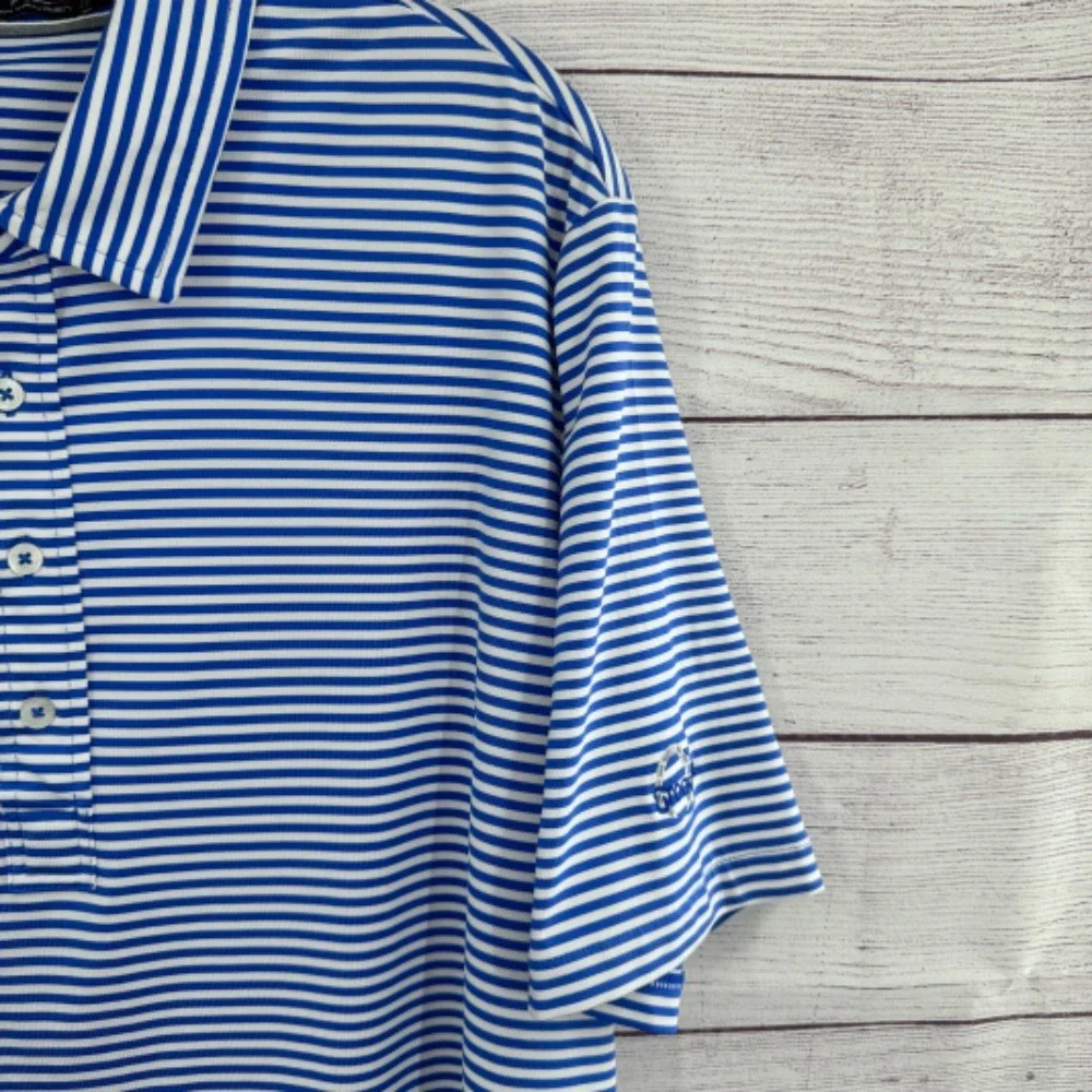 RLX Ralph Lauren‎ Golf Polo Shirt Striped Performance Stretch XL Summer